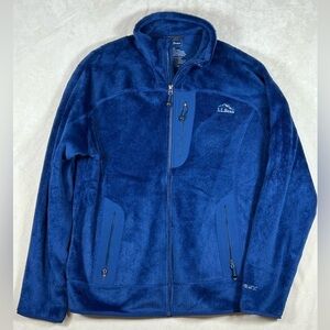 Men’s XL L.L. Bean Blue Sherpa Synchilla Fleece Full Zip Jacket EUC C25